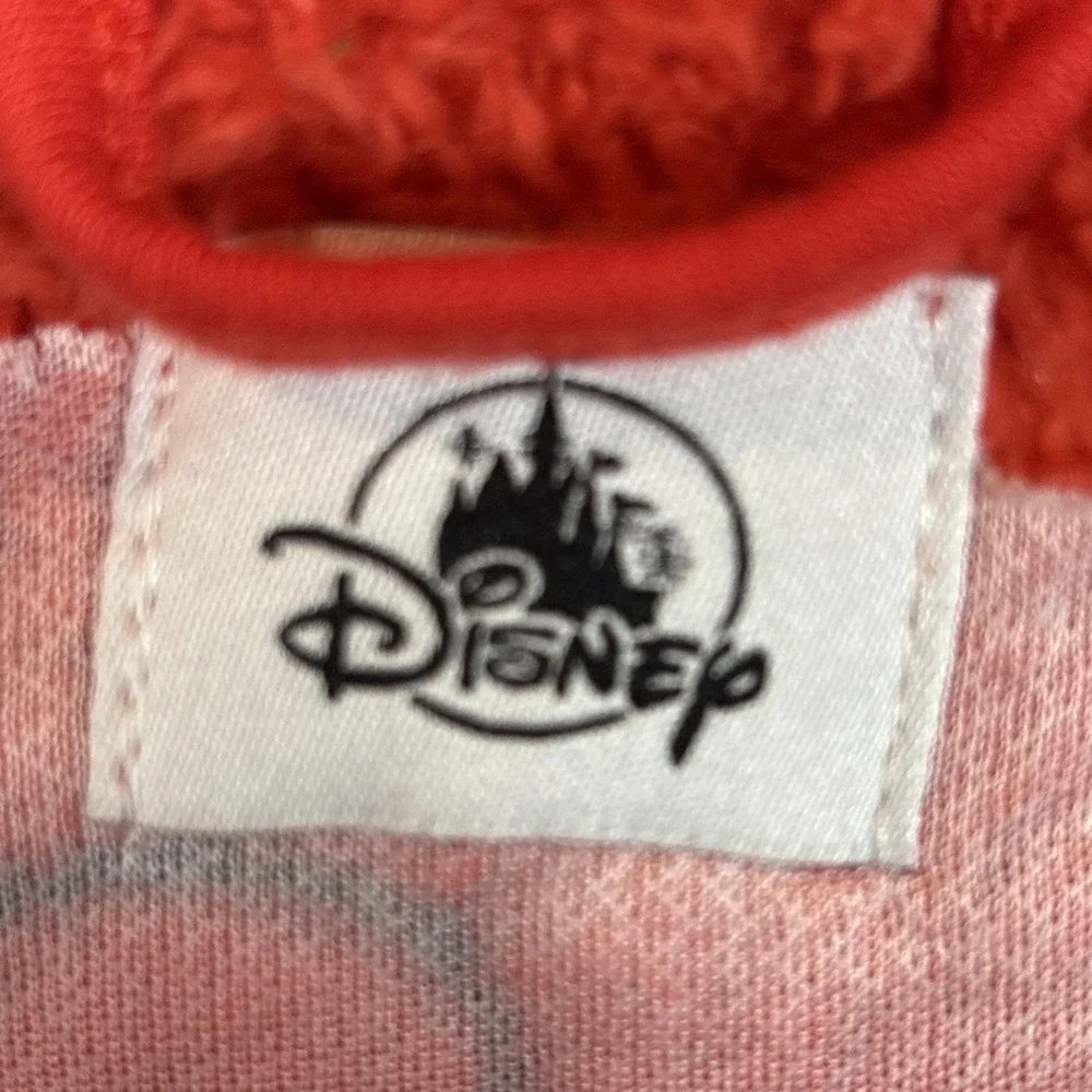 Disney Mickey Mouse Bathrobe Kids Size 4 Red Embroidered Logo EUC